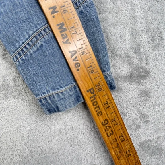 Lauren Ralph Lauren LRL Denim Chore Jacket Womens S Pockets Embellished Buttons - Picture 11 of 16